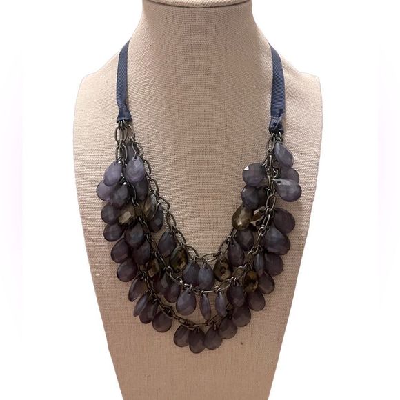 J. Crew Jewelry - J. Crew layered beaded necklace in navy. Great condition!